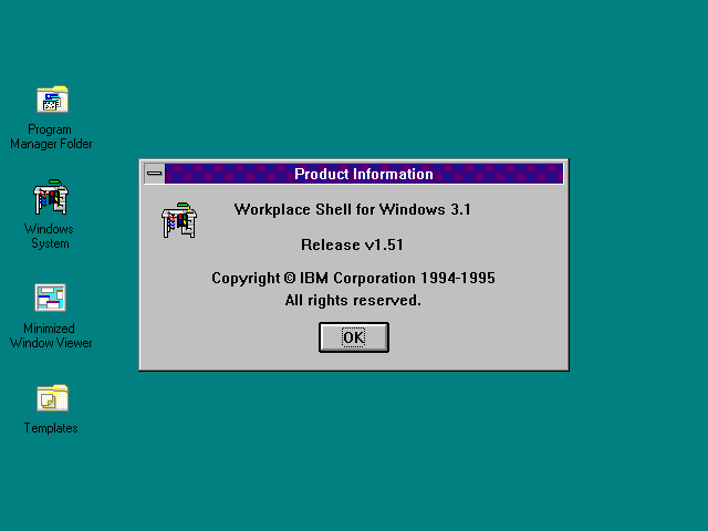 IBM Workplace Shell 1.51 - About